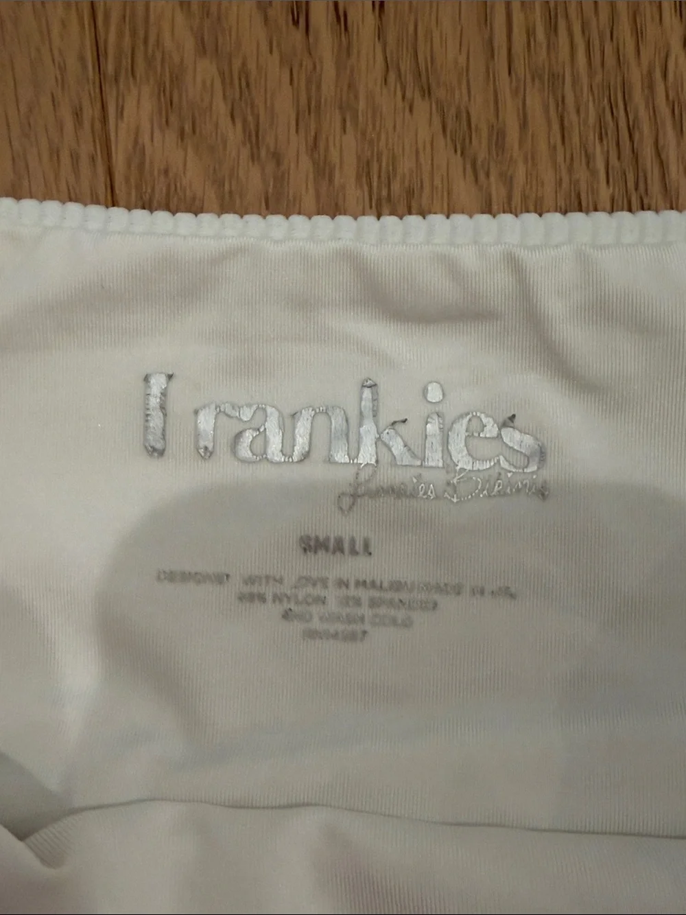 Frankie's Bikinis White Strapless Cutout One-Piece